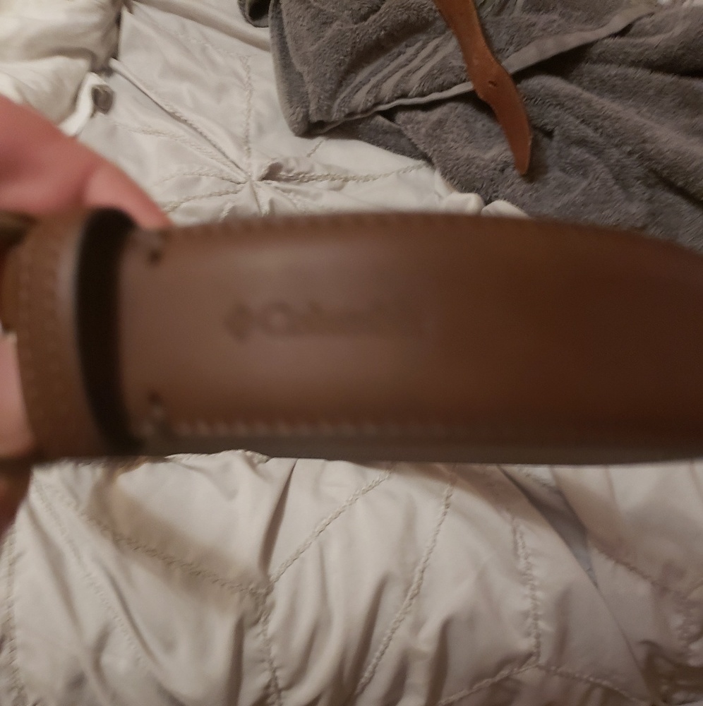 New Columbia Brown Leather Belt
